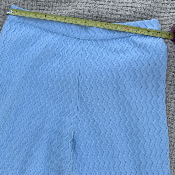 HOUSE OF SUNNY WOMENS 8 Light Blue Zigzag Patterned Pants - Picture 4 of 10